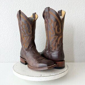NEW Rod Patrick Mens Cowboy Boots Size 8.5D Perro Loco Brown Western Square Toe